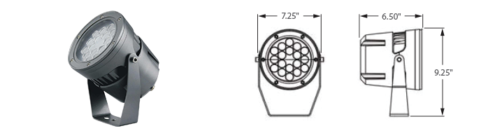 LED - Architectural Flood Light Fixture - Yoke Mount  - LED-66xxx Series